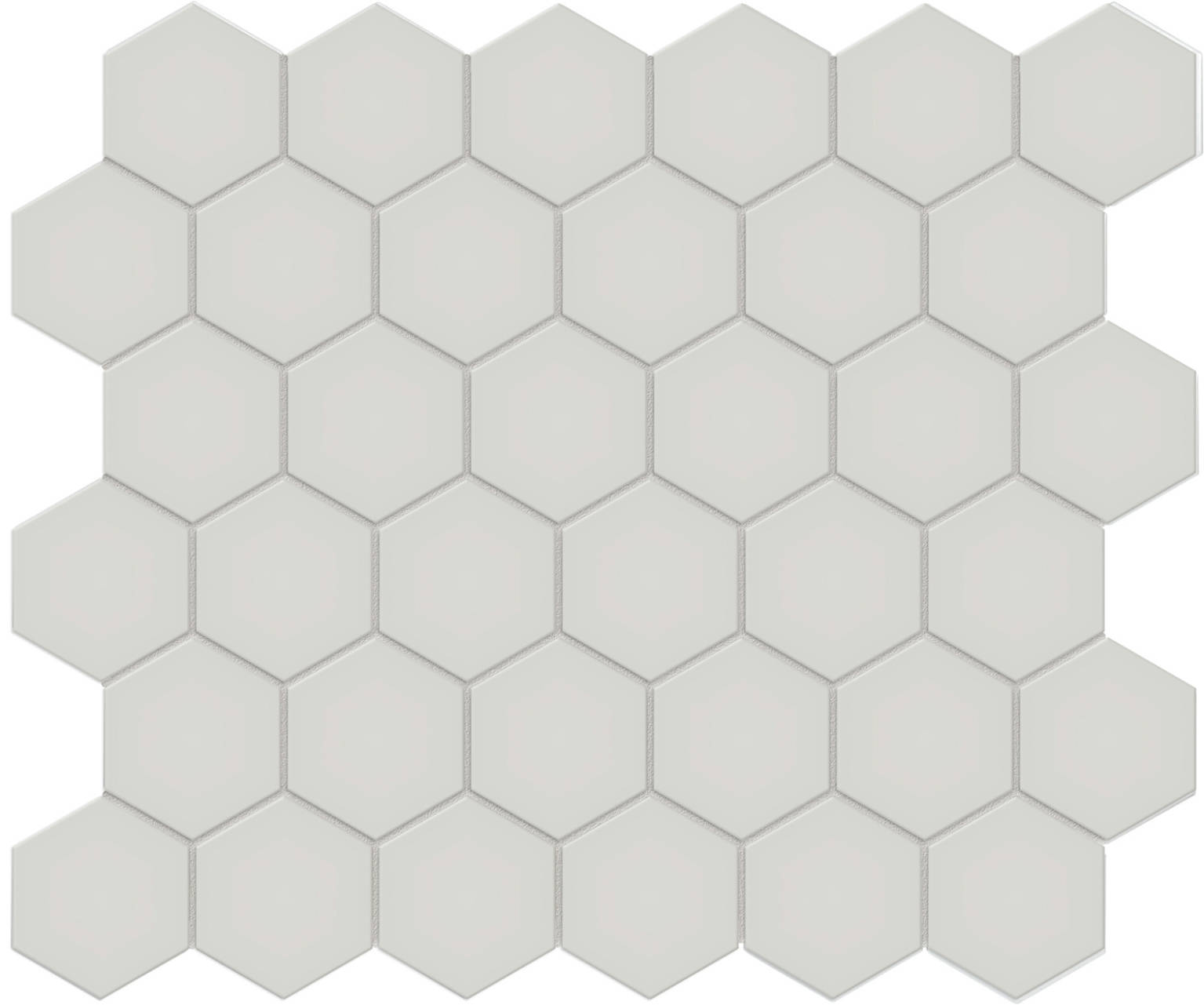 2" Warm Grey Matte Unglazed Hex Mosaic | In Home Stone