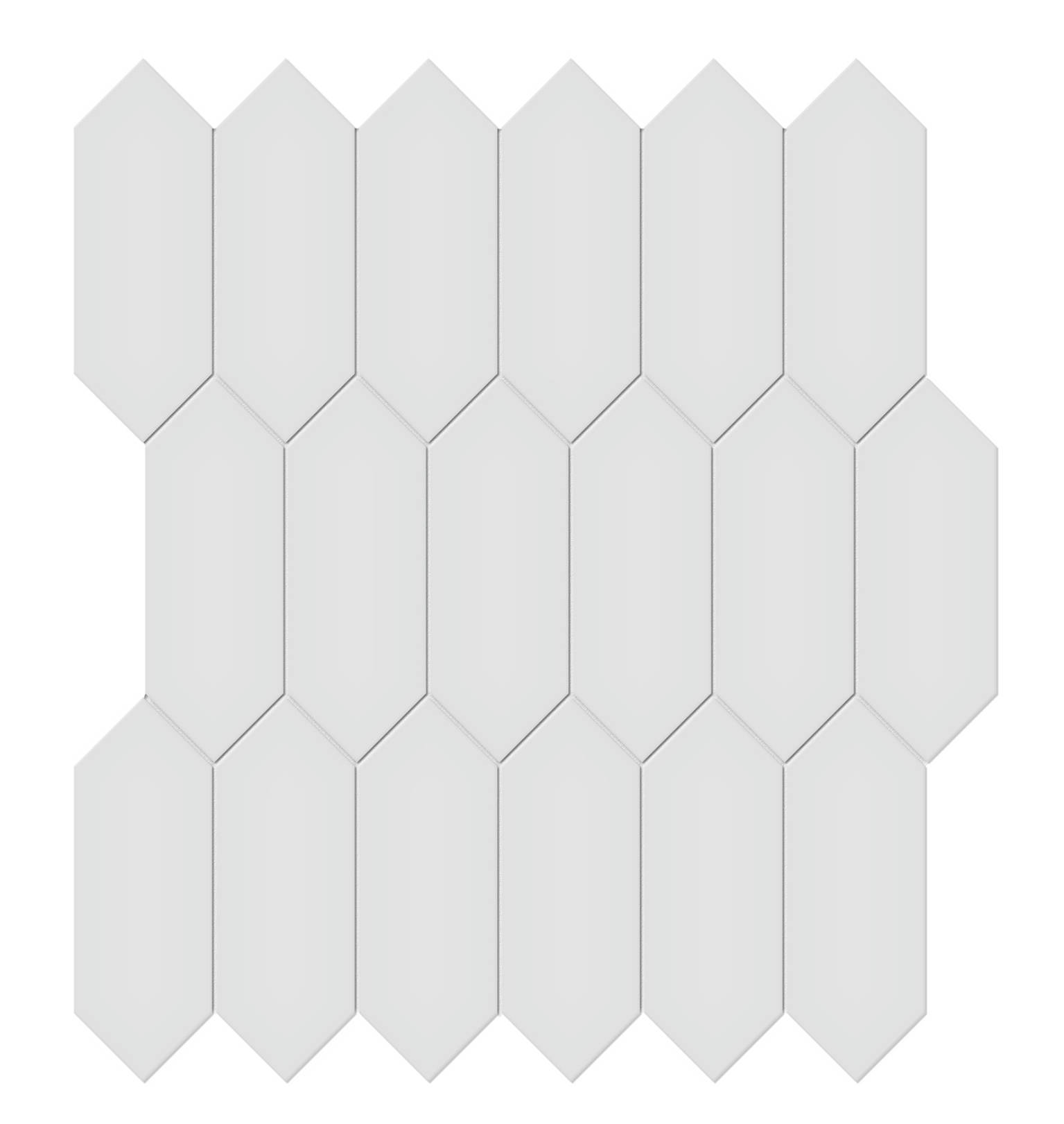 2x5 Gallery Grey Matte Picket Mosaic | In Home Stone