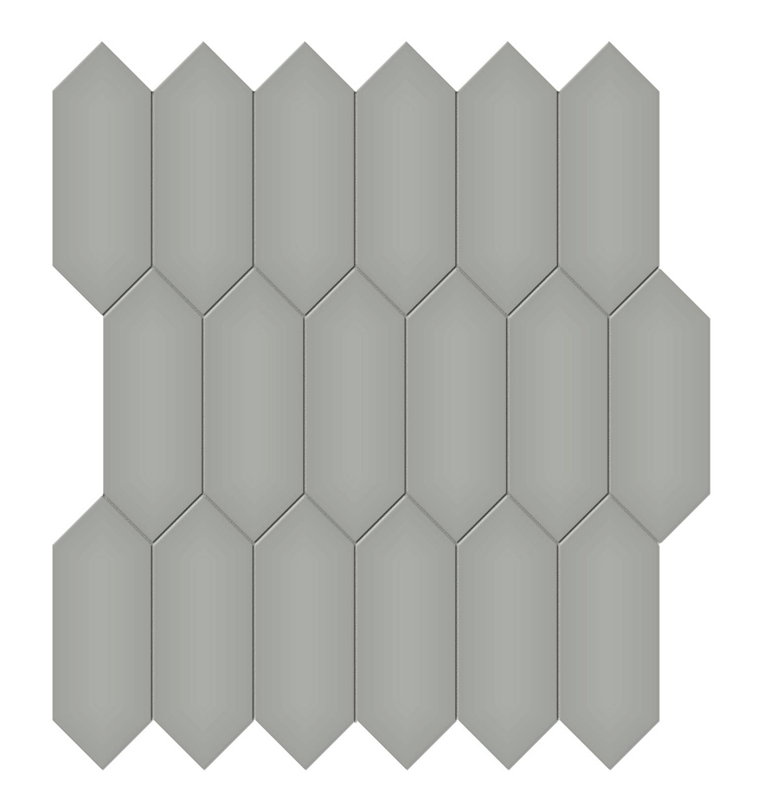 2x5 Taupe Matte Picket Mosaic | In Home Stone