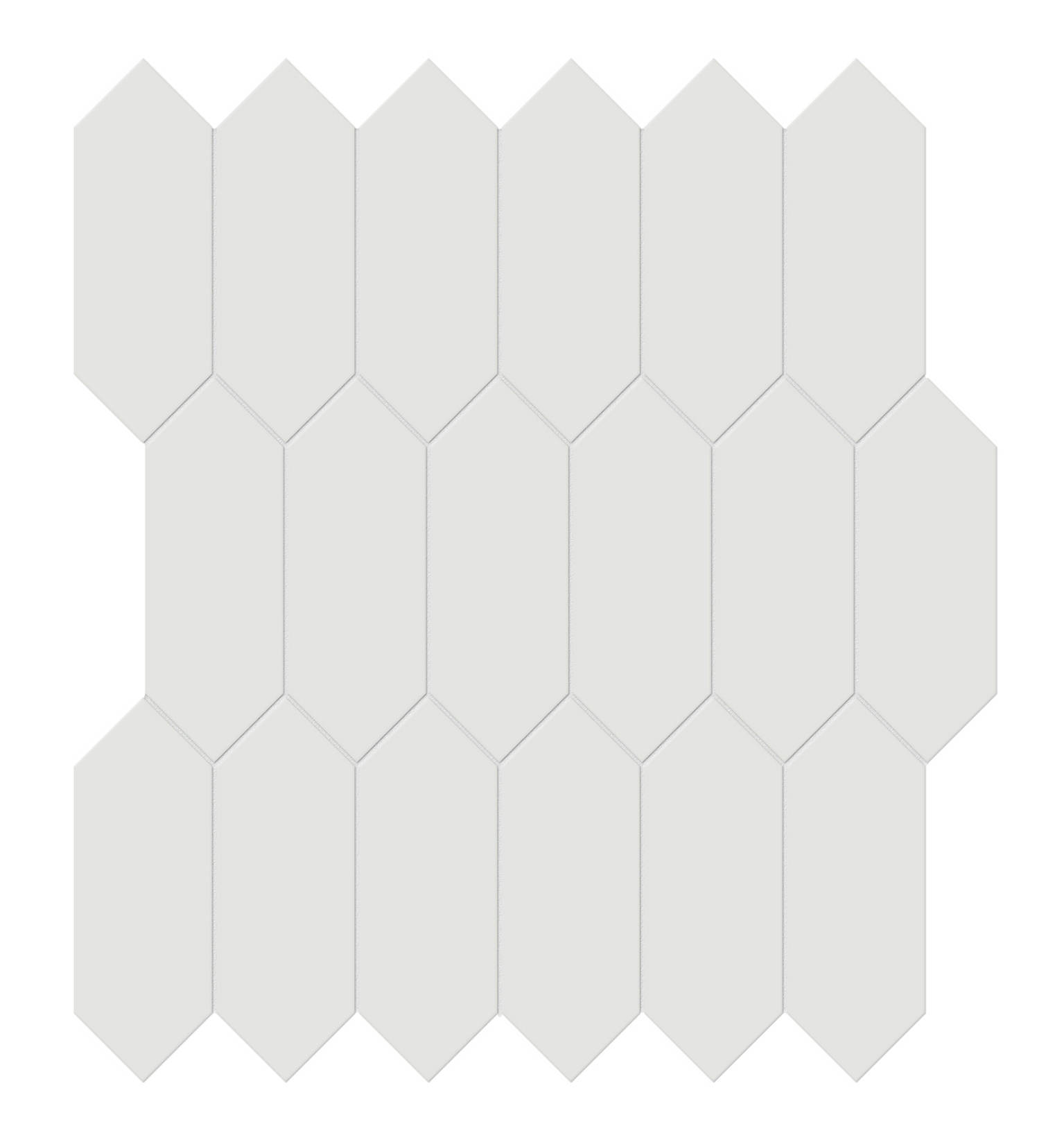 2x5 Vintage Grey Matte Picket Mosaic | In Home Stone