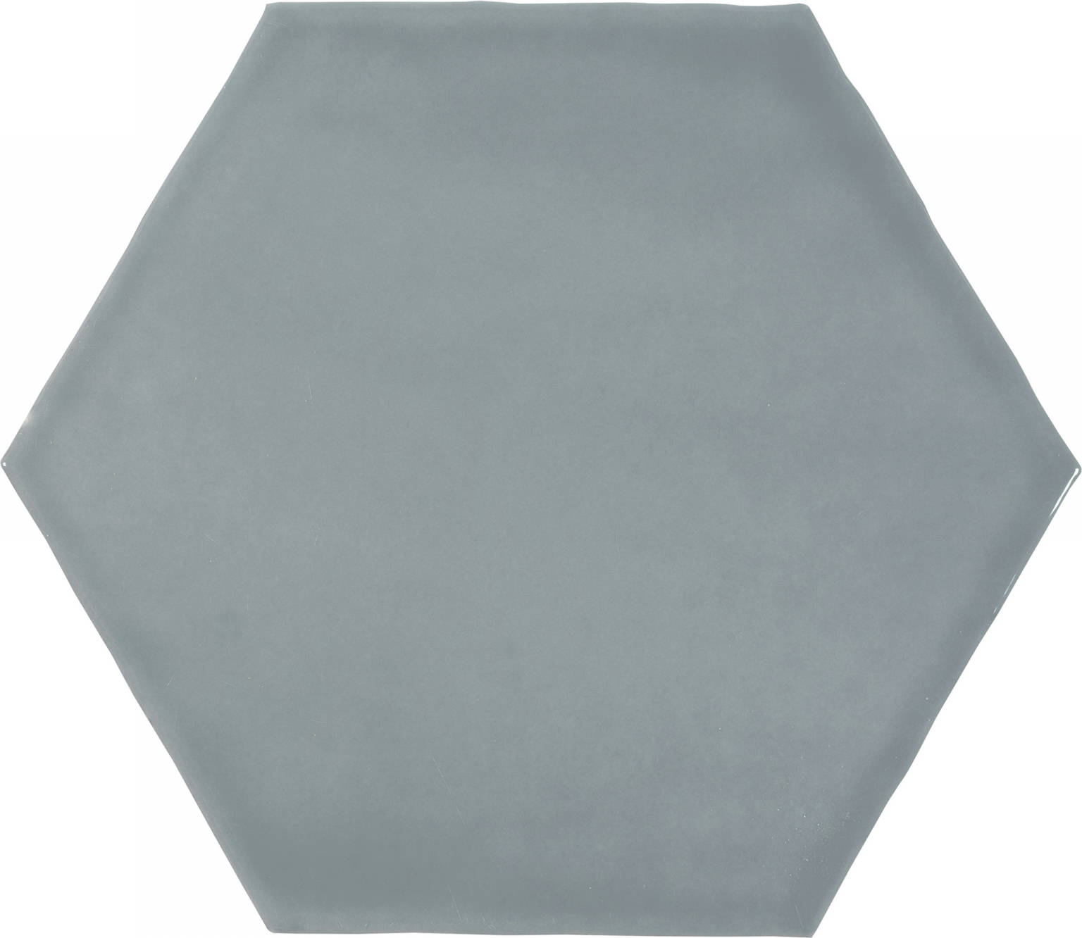 6" Argent Sterling Glossy Hexagon | In Home Stone