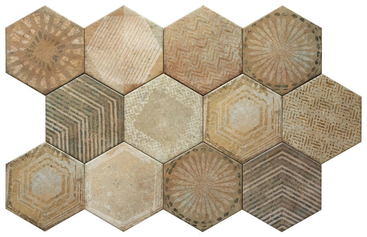 Alma 5.5X6.3 Sand Decor Hexagon | In Home Stone