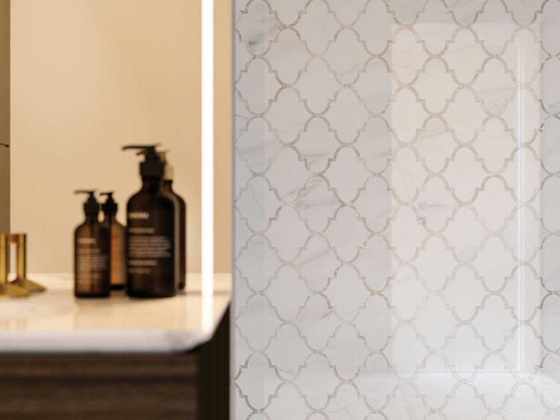 Ardor Infatuation Arabesque Polished Mosaic 3 | In Home Stone