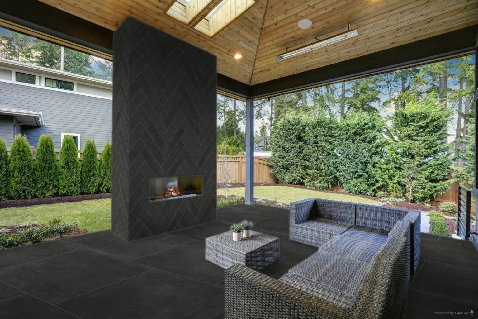 Ashland 48X48 Black | In Home Stone
