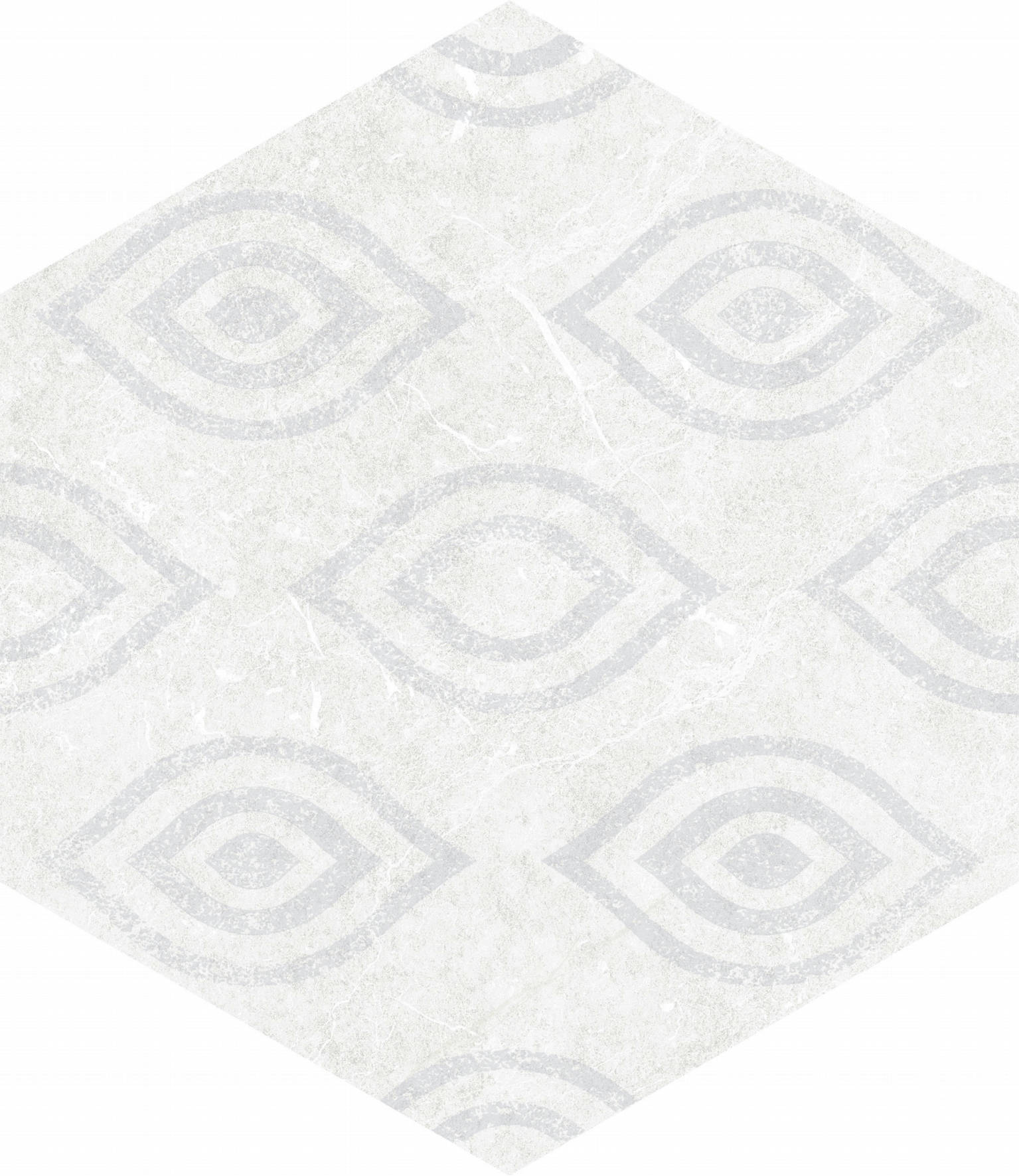 Form 5.5X6.3” White Decor Hexagon | In Home Stone