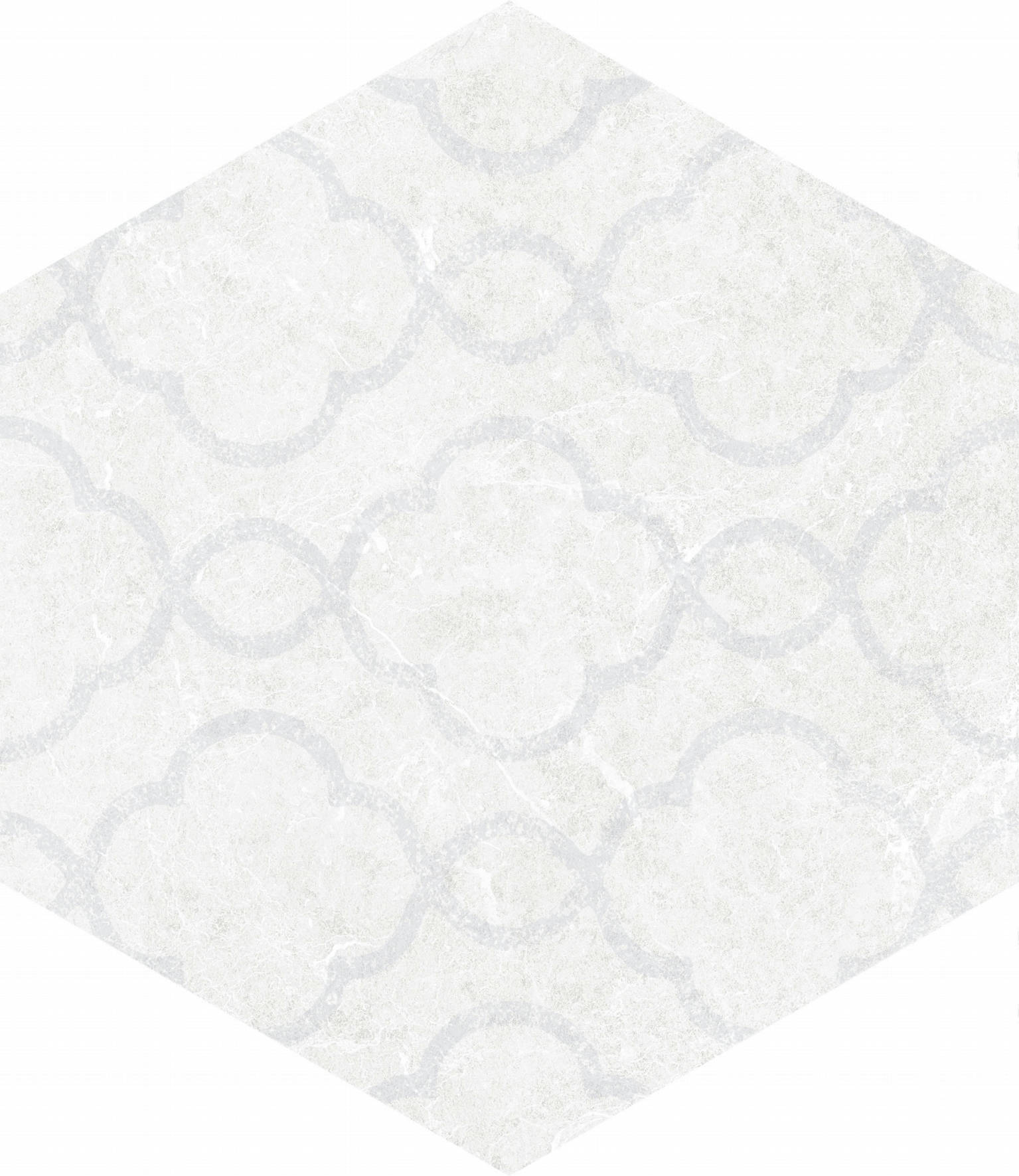 Form 5.5X6.3” White Decor Hexagon | In Home Stone