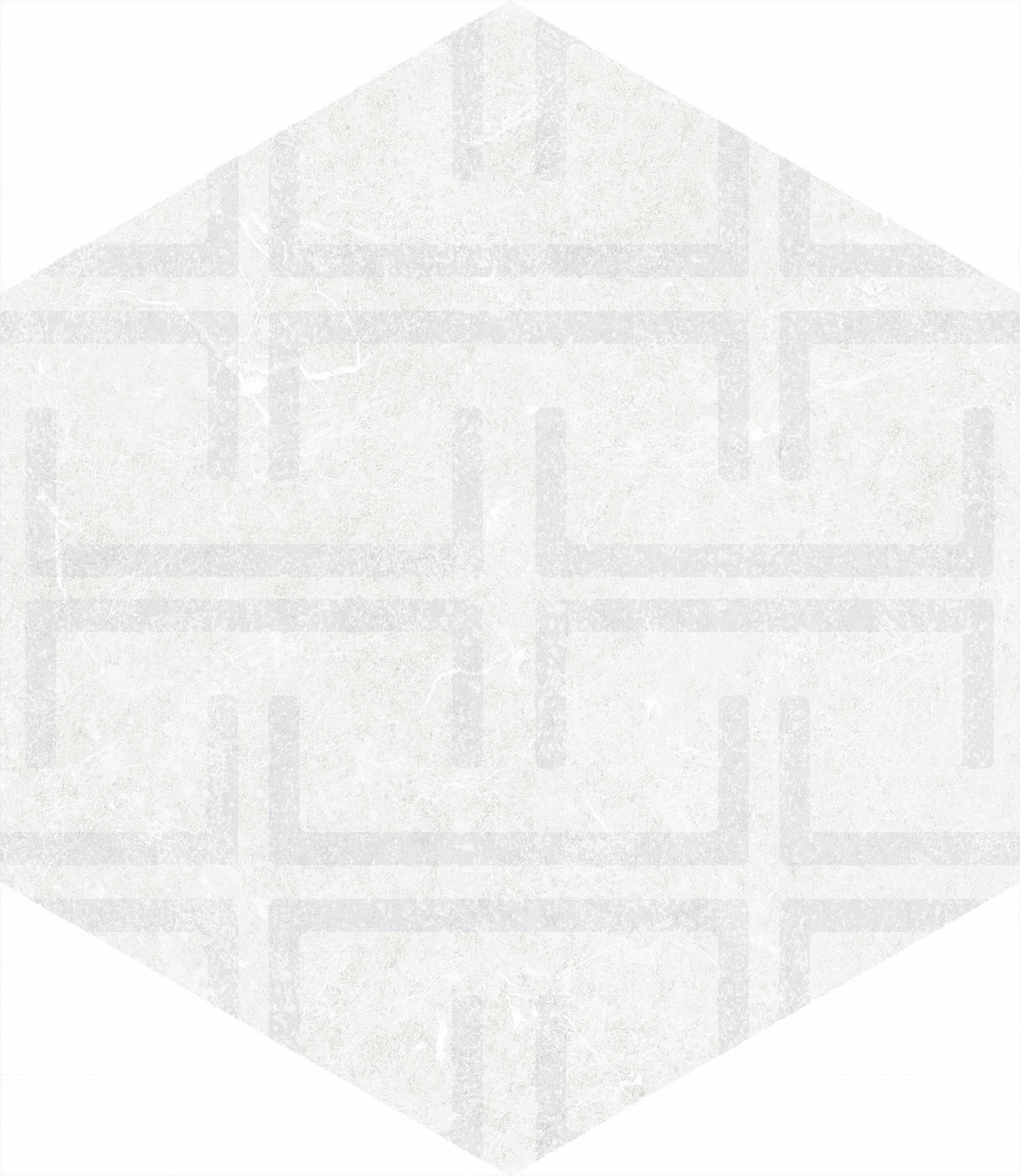 Form 5.5X6.3” White Decor Hexagon | In Home Stone