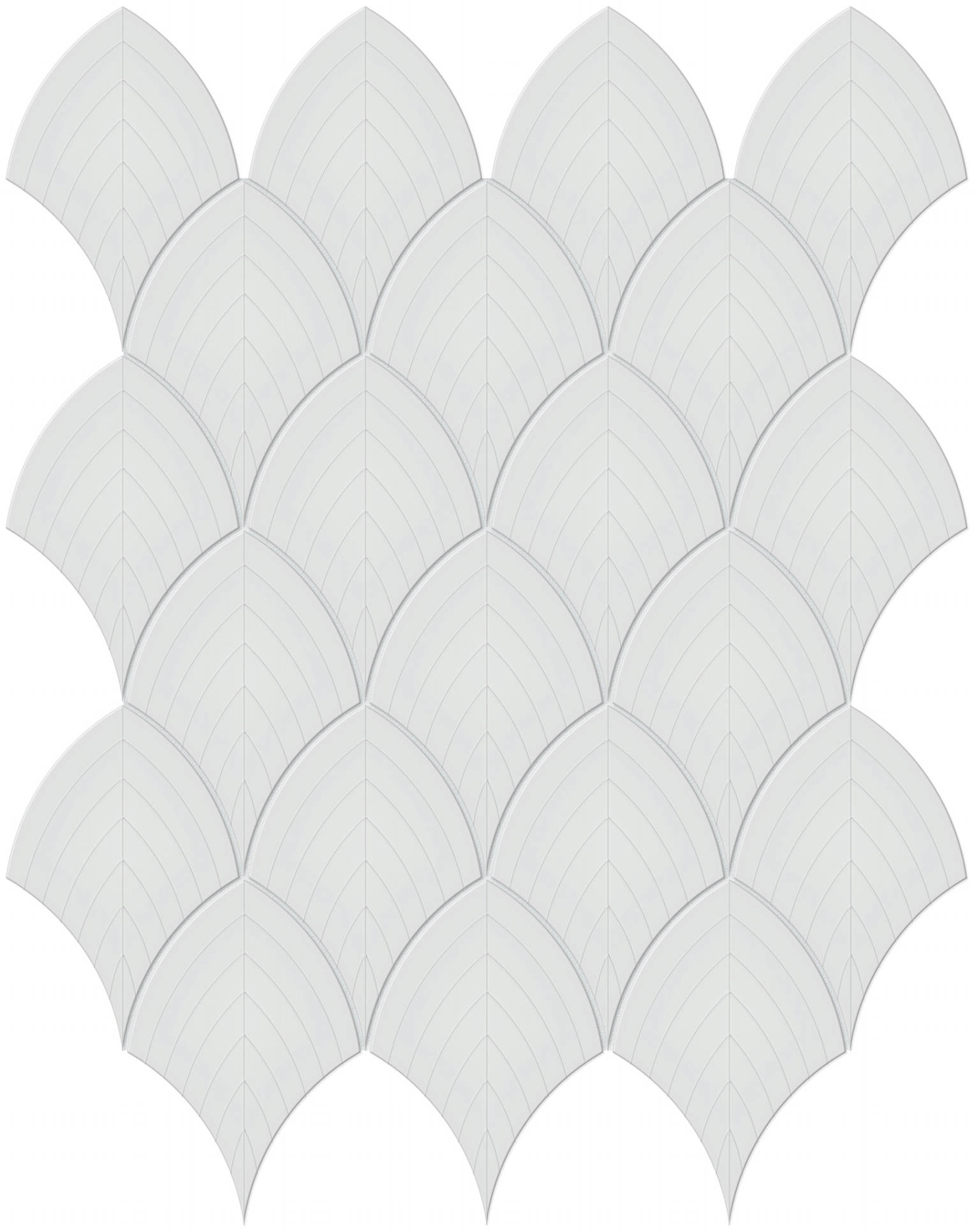 Gallery Grey Glossy Scallop Mosaic | In Home Stone