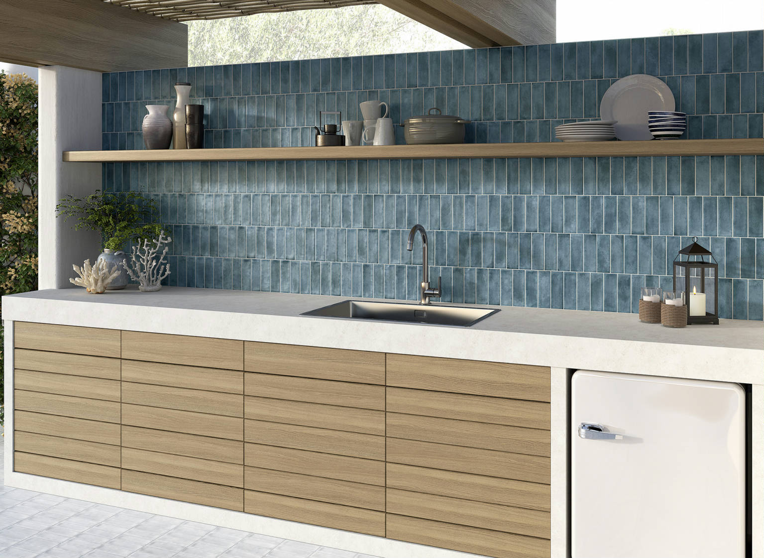 Lisbon 2x6" Blue | In Home Stone