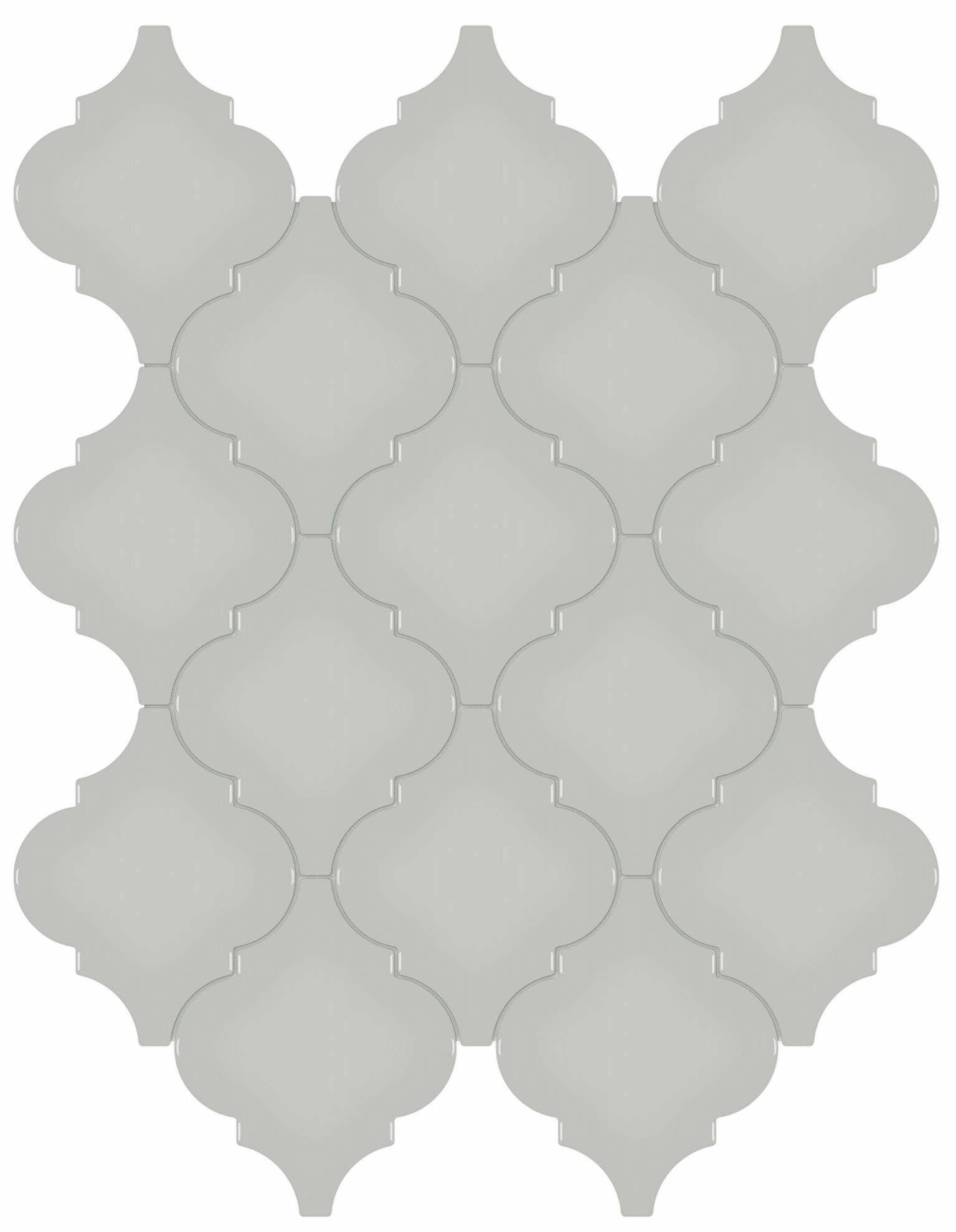 Loft Grey Glossy Arabesque Mosaic | In Home Stone
