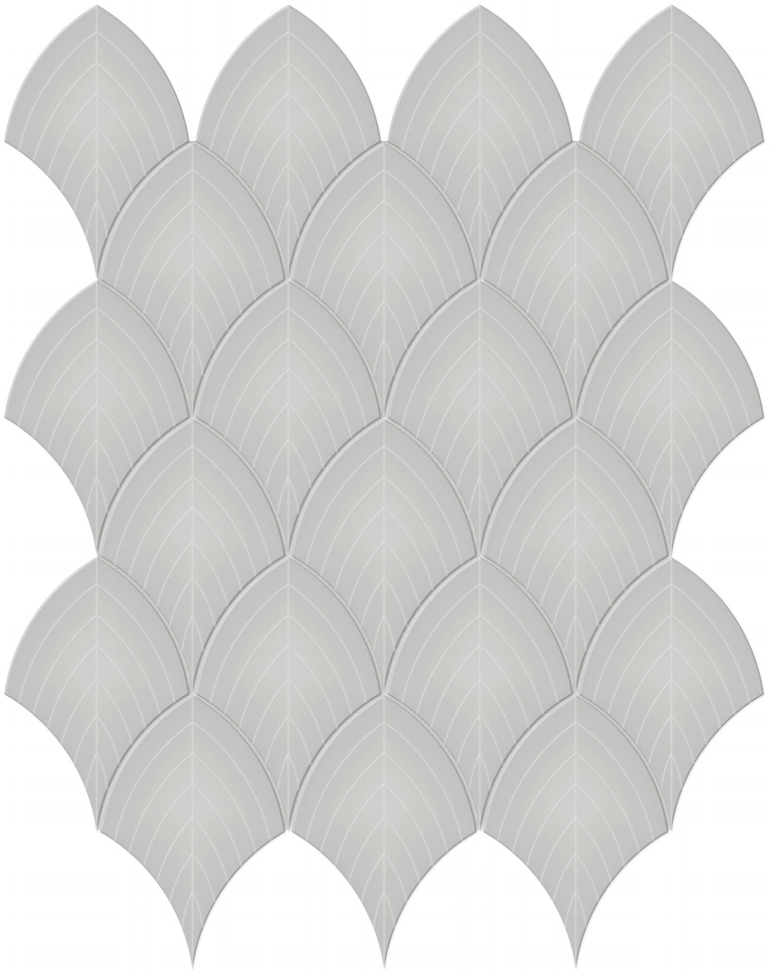 Loft Grey Glossy Scallop Mosaic | In Home Stone