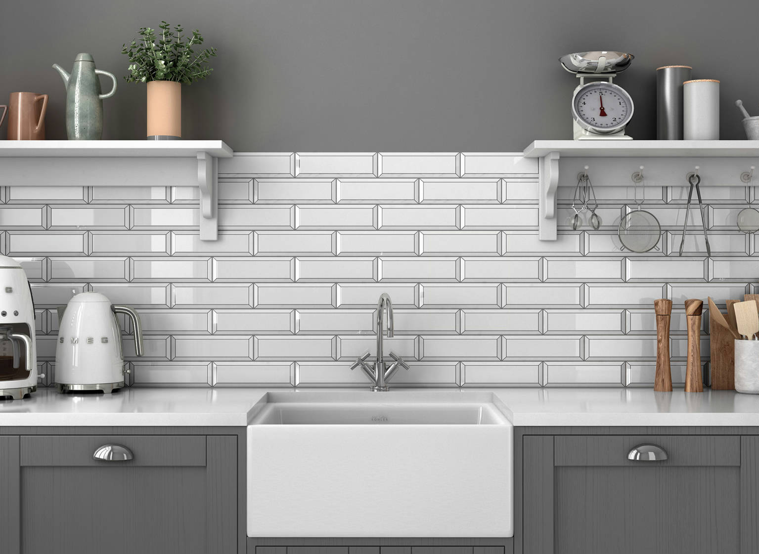 Marco 3x9" White | In Home Stone