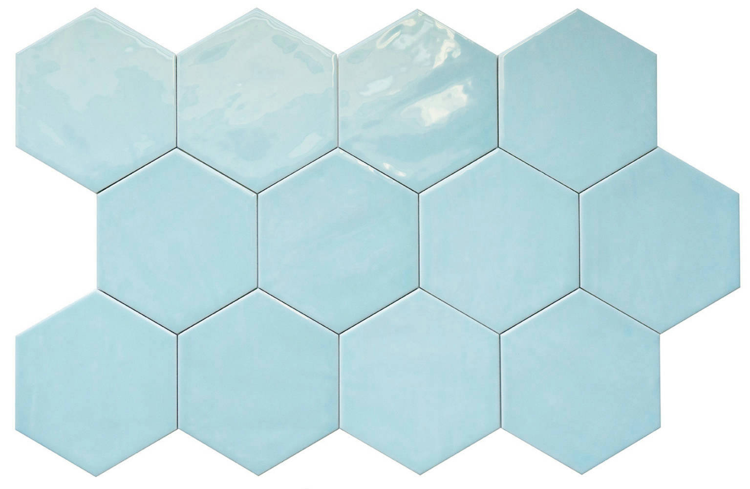 Ronda 5.5X6.3” Blue Hexagon | In Home Stone