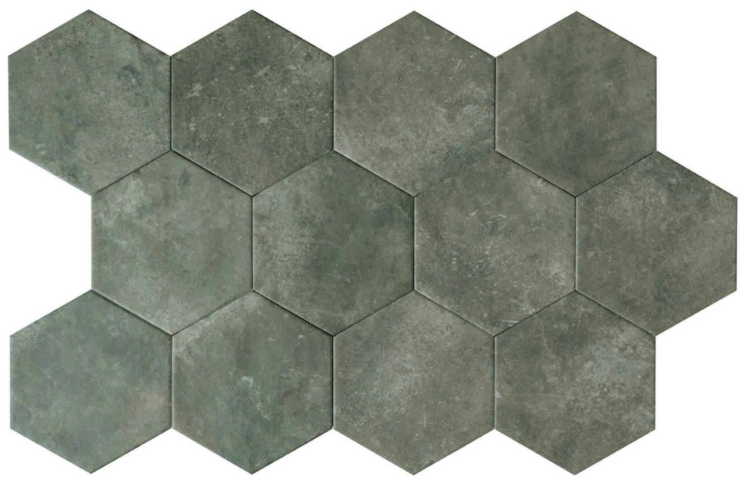 Seville 5.5X6.3” Black Hexagon | In Home Stone