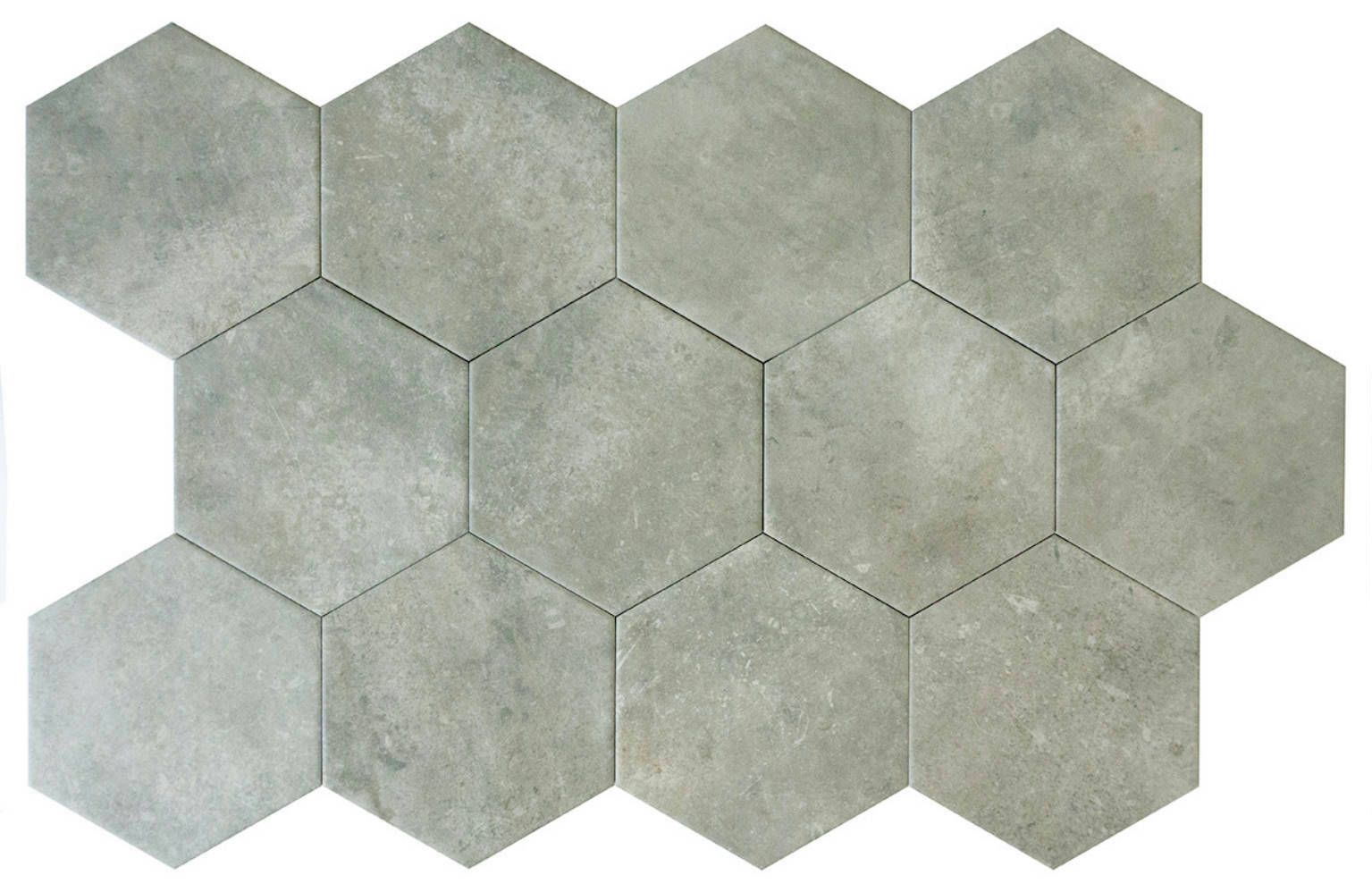 Seville 5.5X6.3” Grey Hexagon | In Home Stone