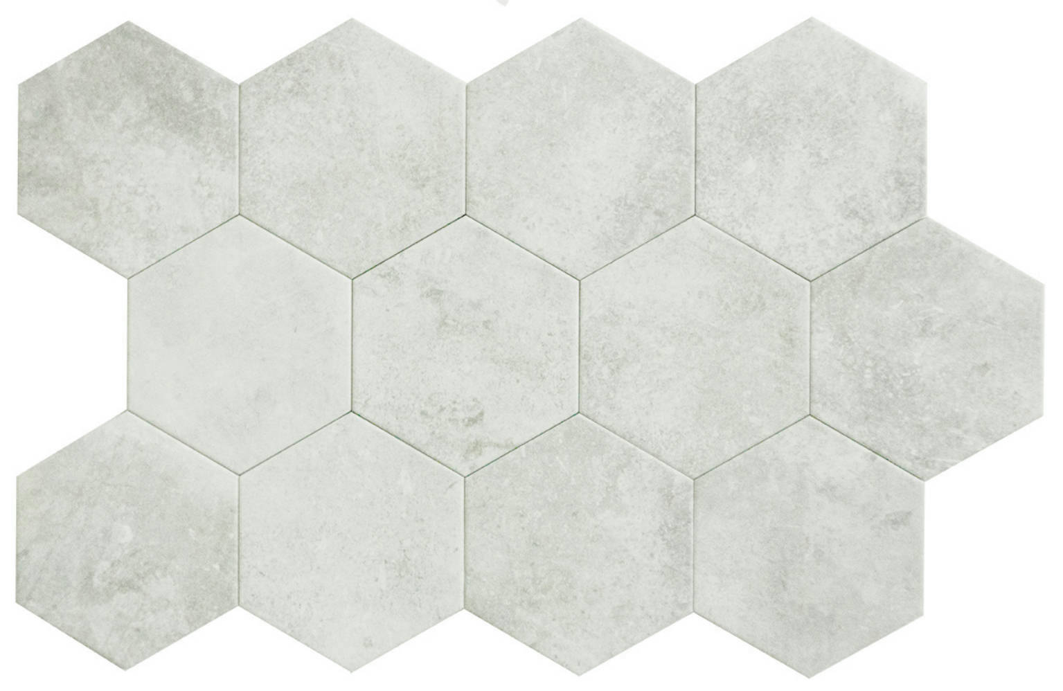 Seville 5.5X6.3” White Hexagon | In Home Stone