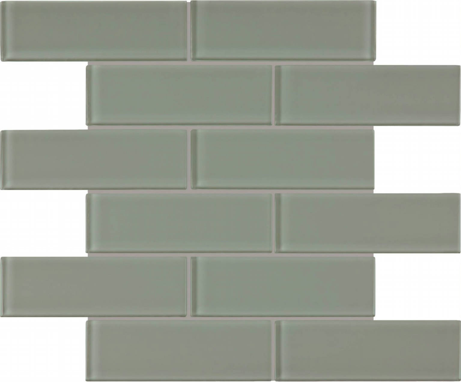 Smoke 2X6 Brick Mosaic | In Home Stone