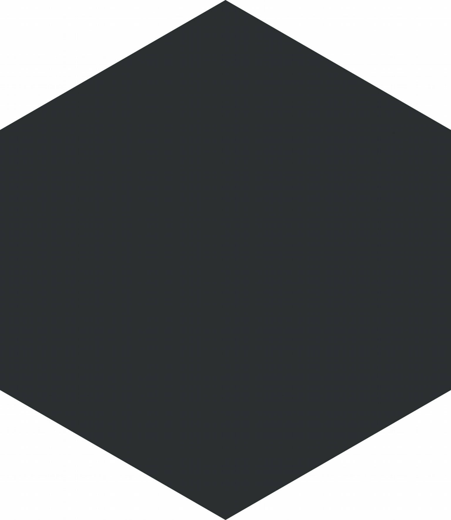 Vida 5.5X6.3” Black Hexagon | In Home Stone