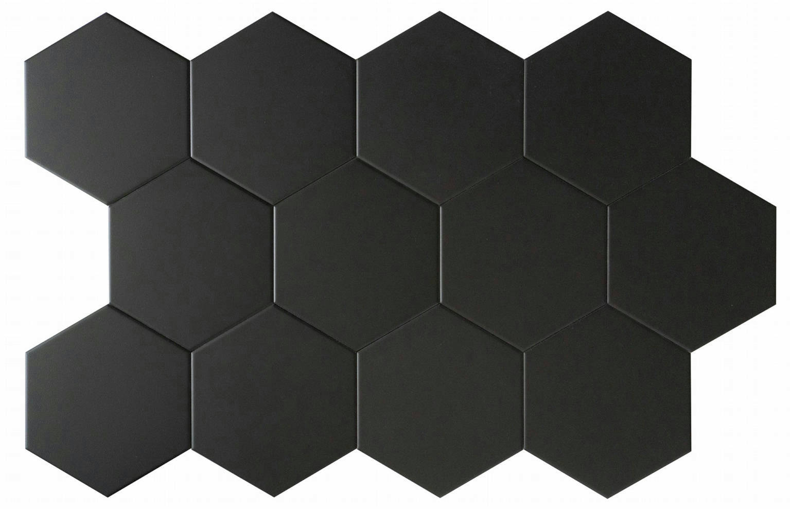 Vida 5.5X6.3” Black Hexagon | In Home Stone