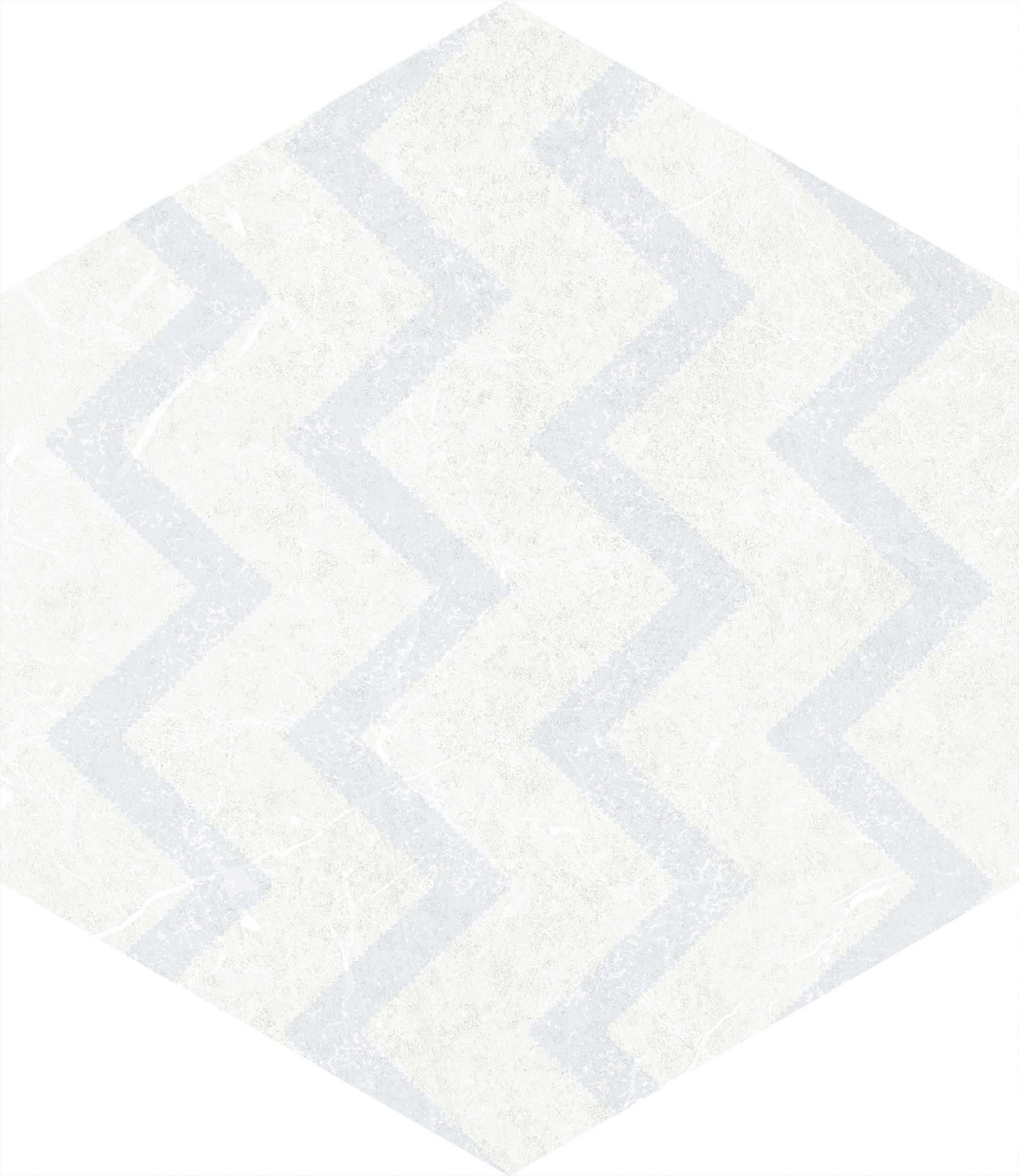 Form 5.5X6.3” White Decor Hexagon | In Home Stone