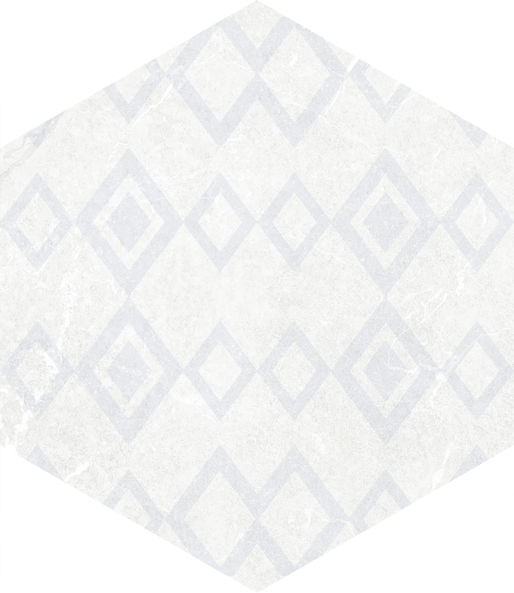 Form 5.5X6.3” White Decor Hexagon | In Home Stone