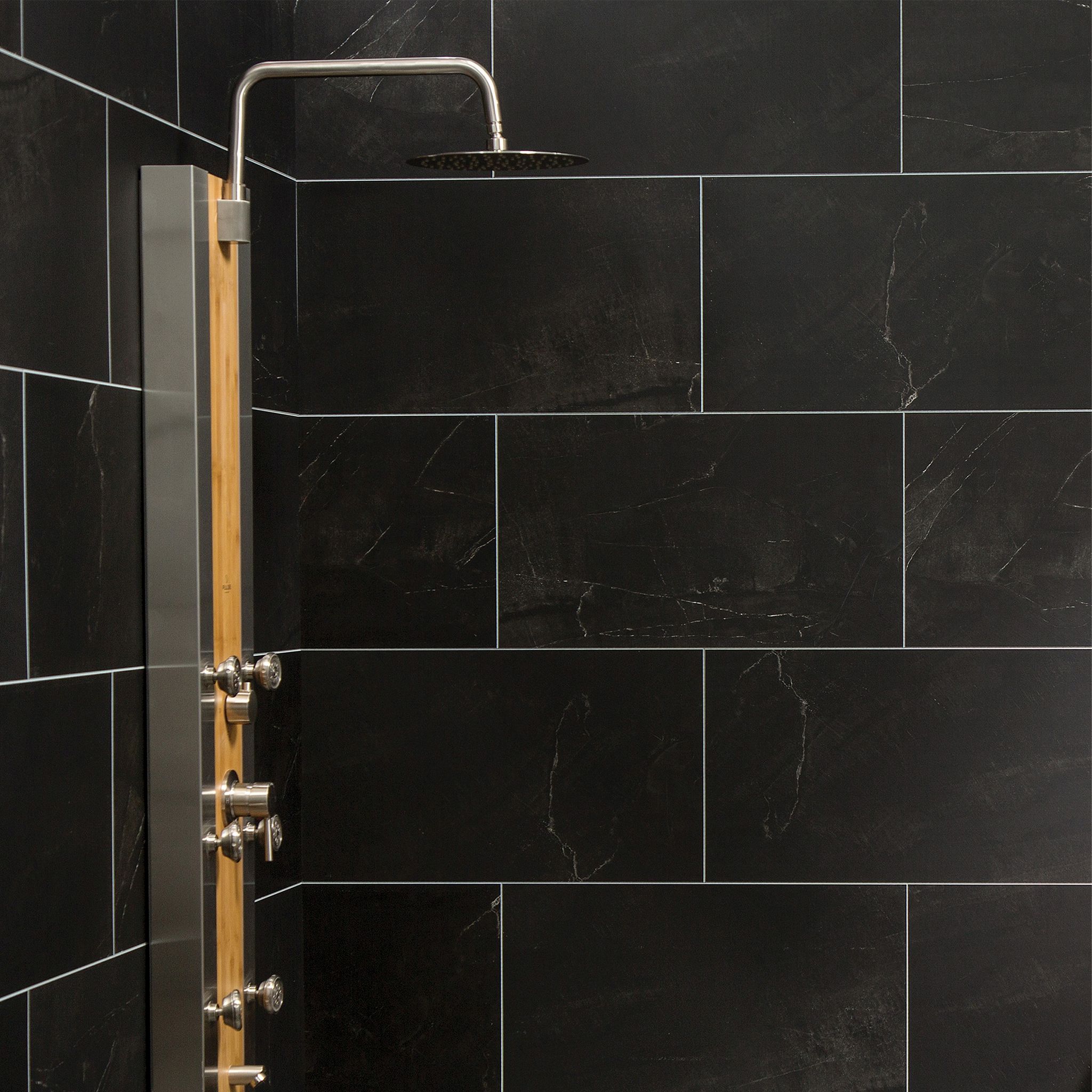 Black Ice Wall Tile 25x15 | In Home Stone