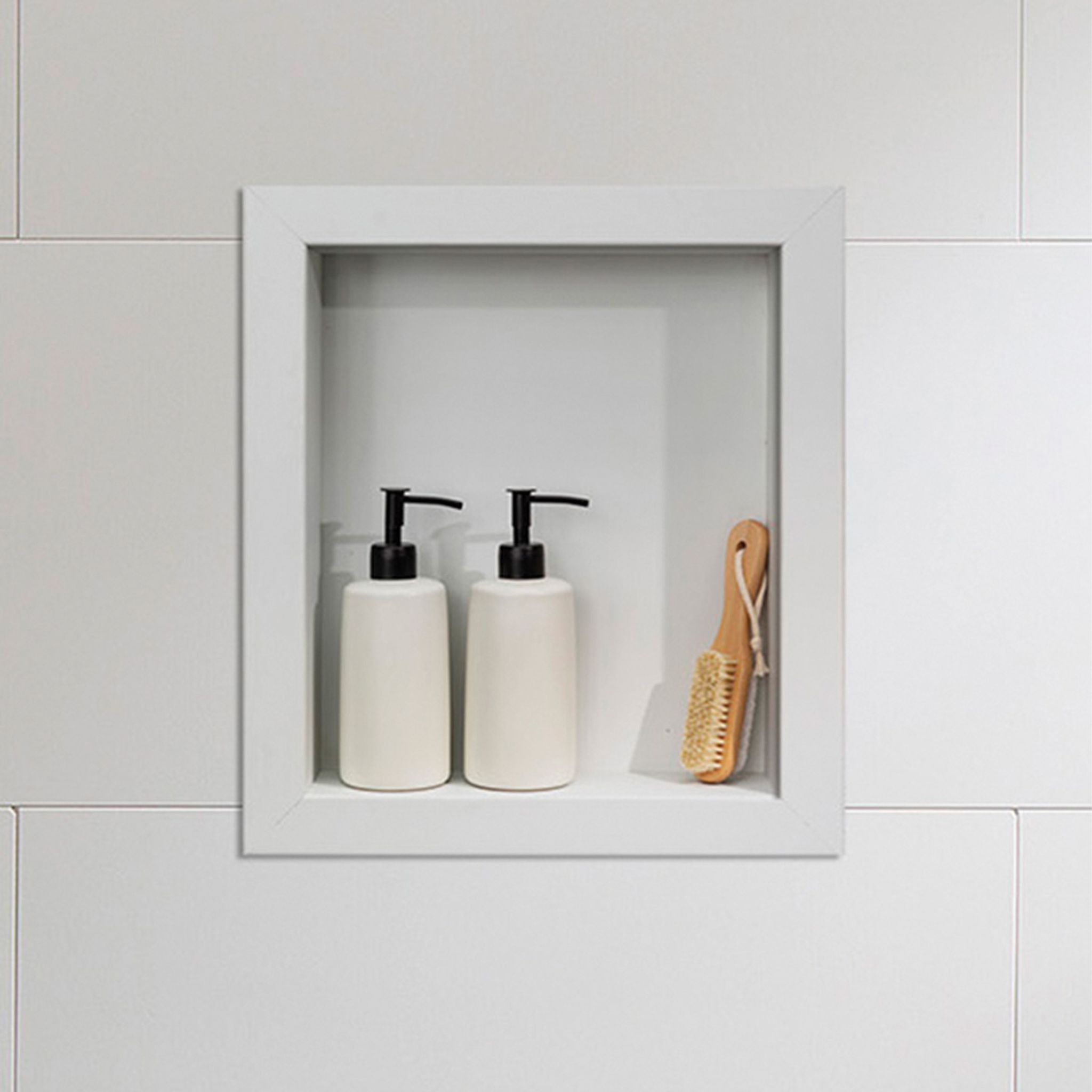 Dusty Pearl Shower Niche 14.5 x12 Inside | In Home Stone