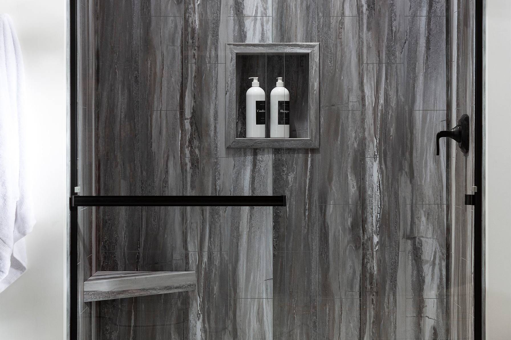 Hermitage Granite Shower Wall Kit 30x60x78 | In Home Stone