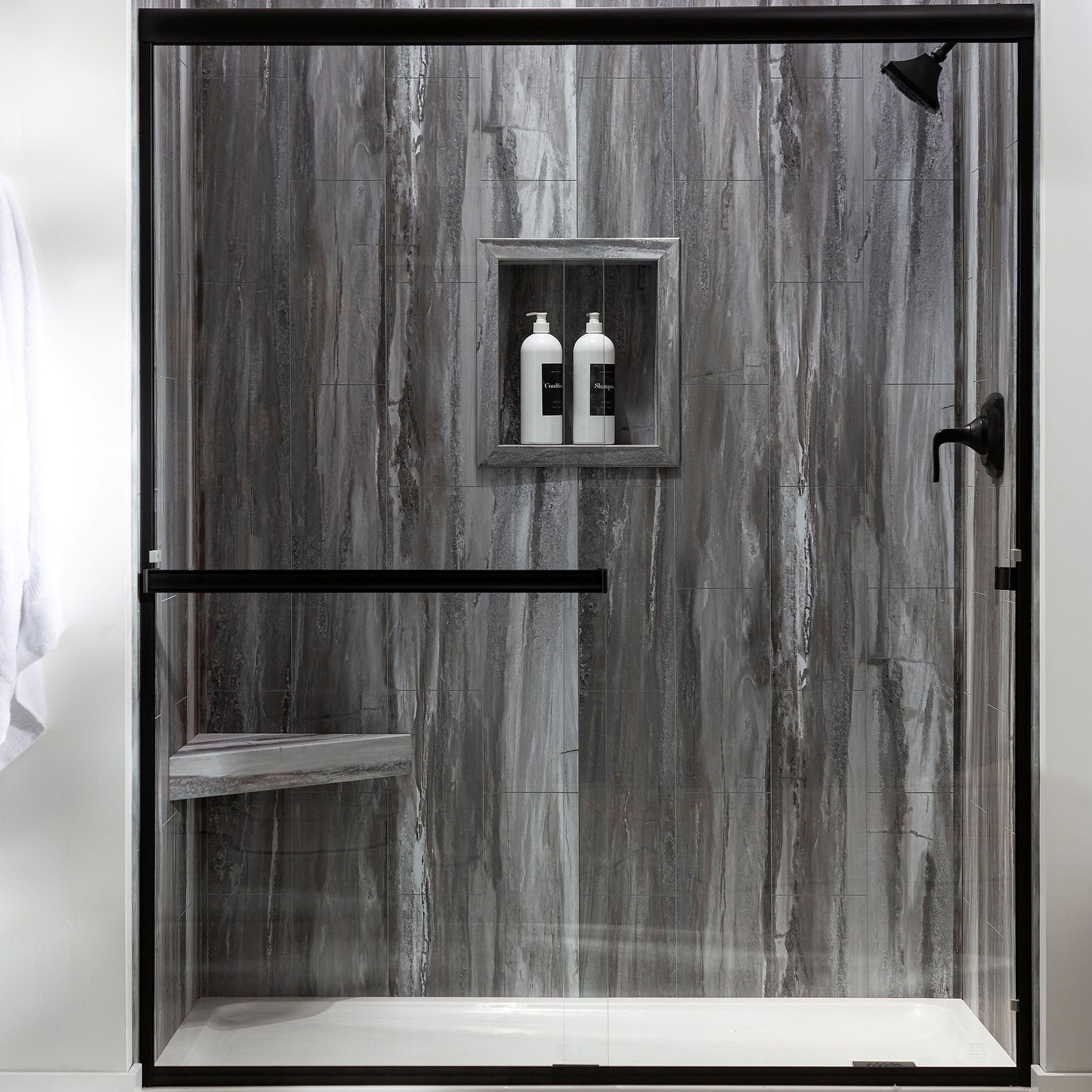 Hermitage Granite Shower Wall Kit 30x60x78 | In Home Stone