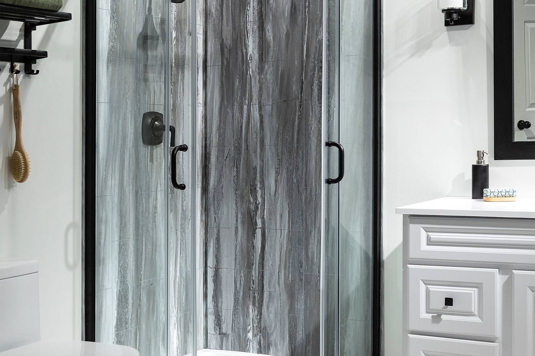 Hermitage Granite Shower Wall Kit 36x60x78 | In Home Stone