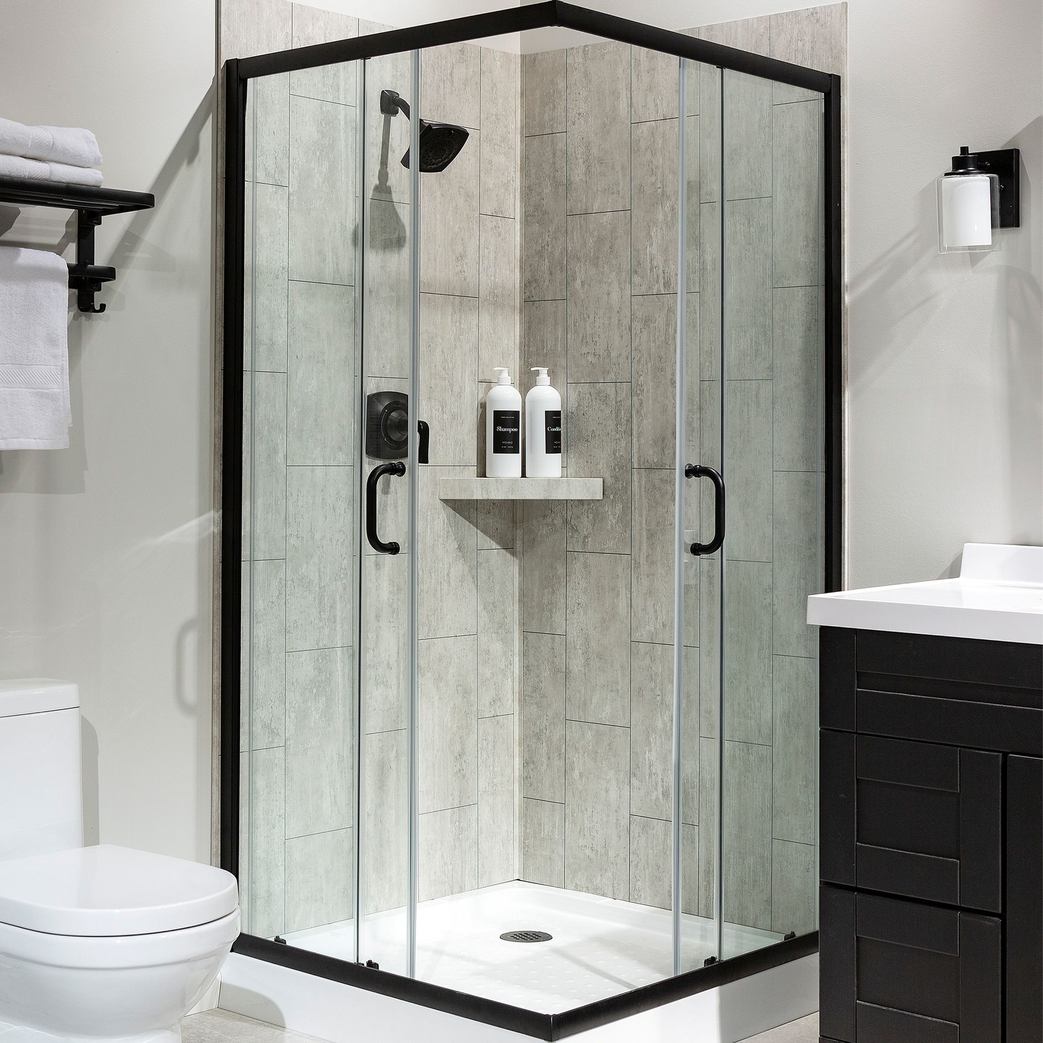 Wind Gust Shower Wall Kit 36x60x78 | In Home Stone