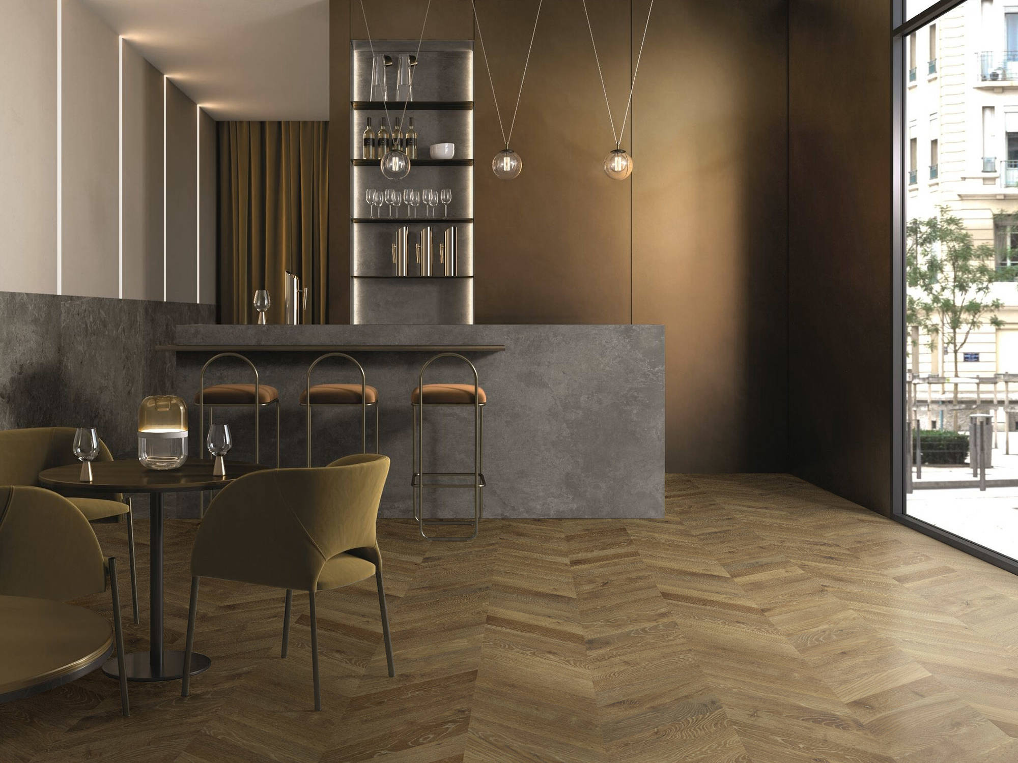 True Earth Chevron 3 | In Home Stone