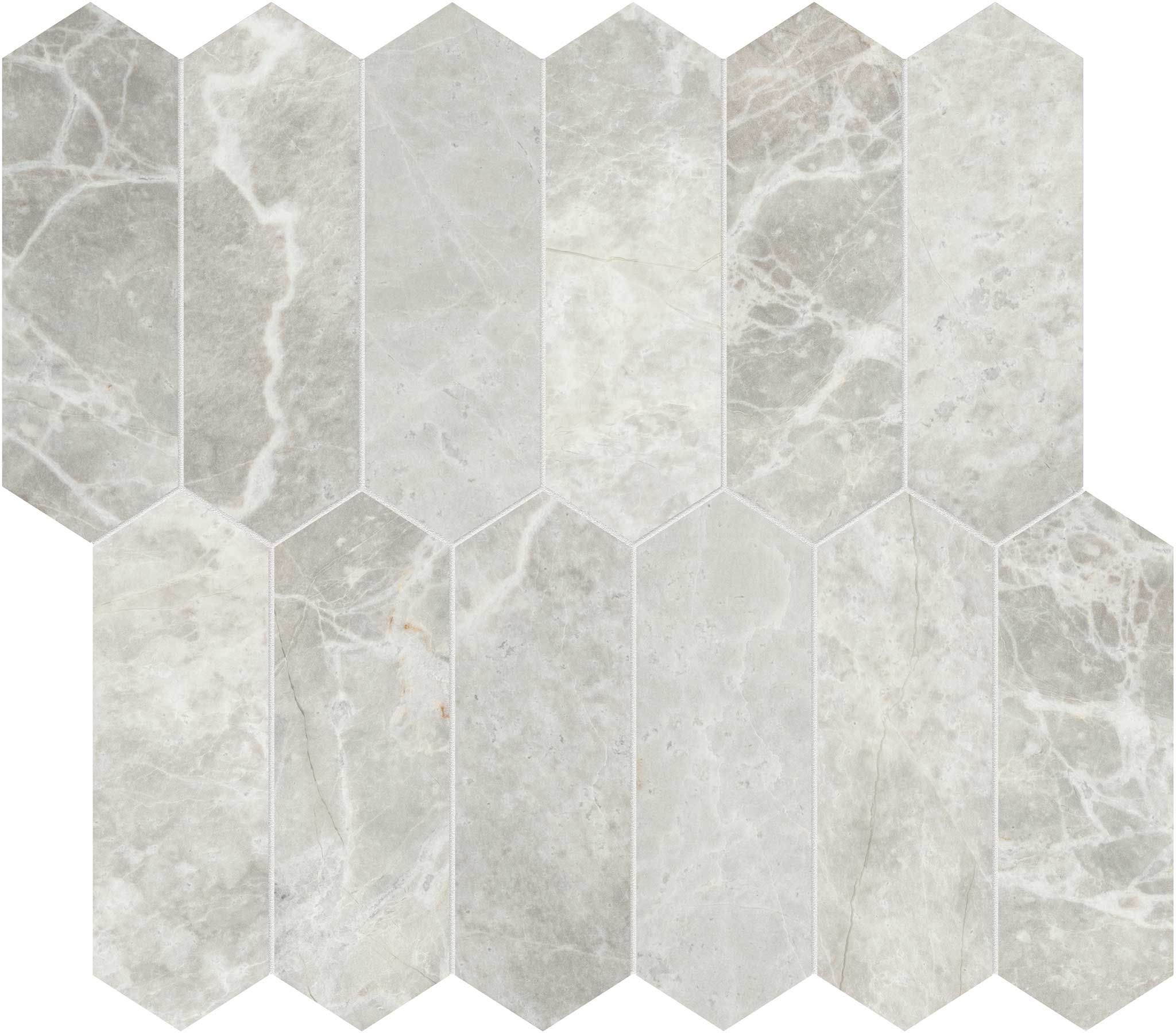 Apollo Argento 2x6 Picket Mosaic | In Home Stone