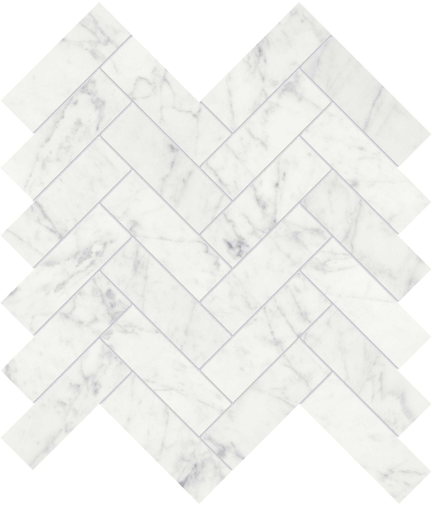 Eterna Bianco 1.25x4 Polished Herringbone Mosaic | In Home Stone
