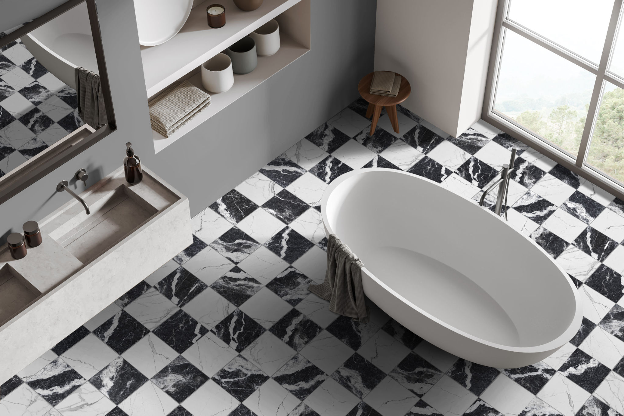Obsession Nero & Statuario 2 | In Home Stone