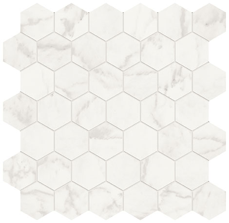 Royal Stoneworks 2" Cloudstone White Hex | In Home Stone