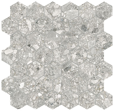 Royal Stoneworks 2" Regal Fossil Vein Hex | In Home Stone