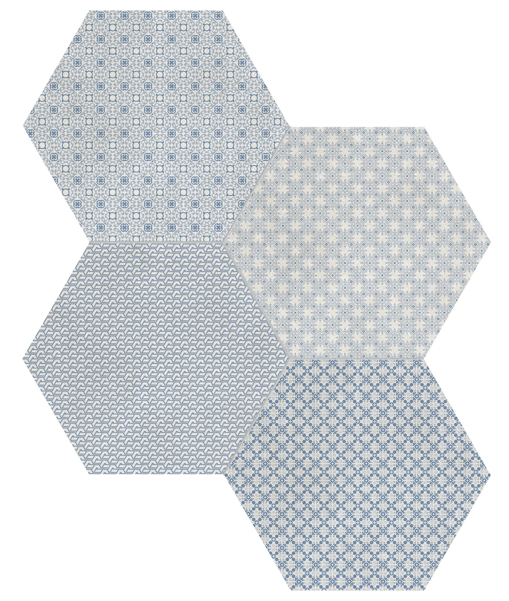 Tapestri 8.5 Denim Blend Hexagon | In Home Stone